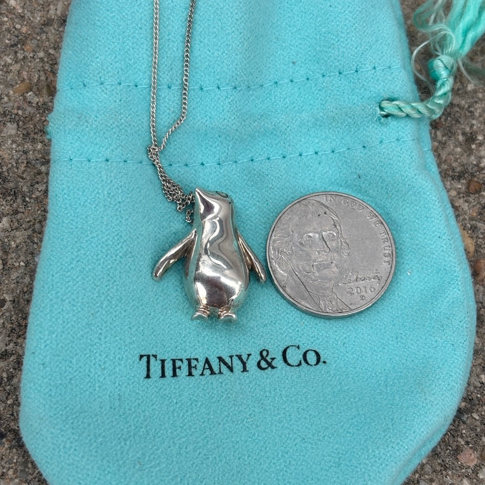 Silver Penguin Pendant Necklace
